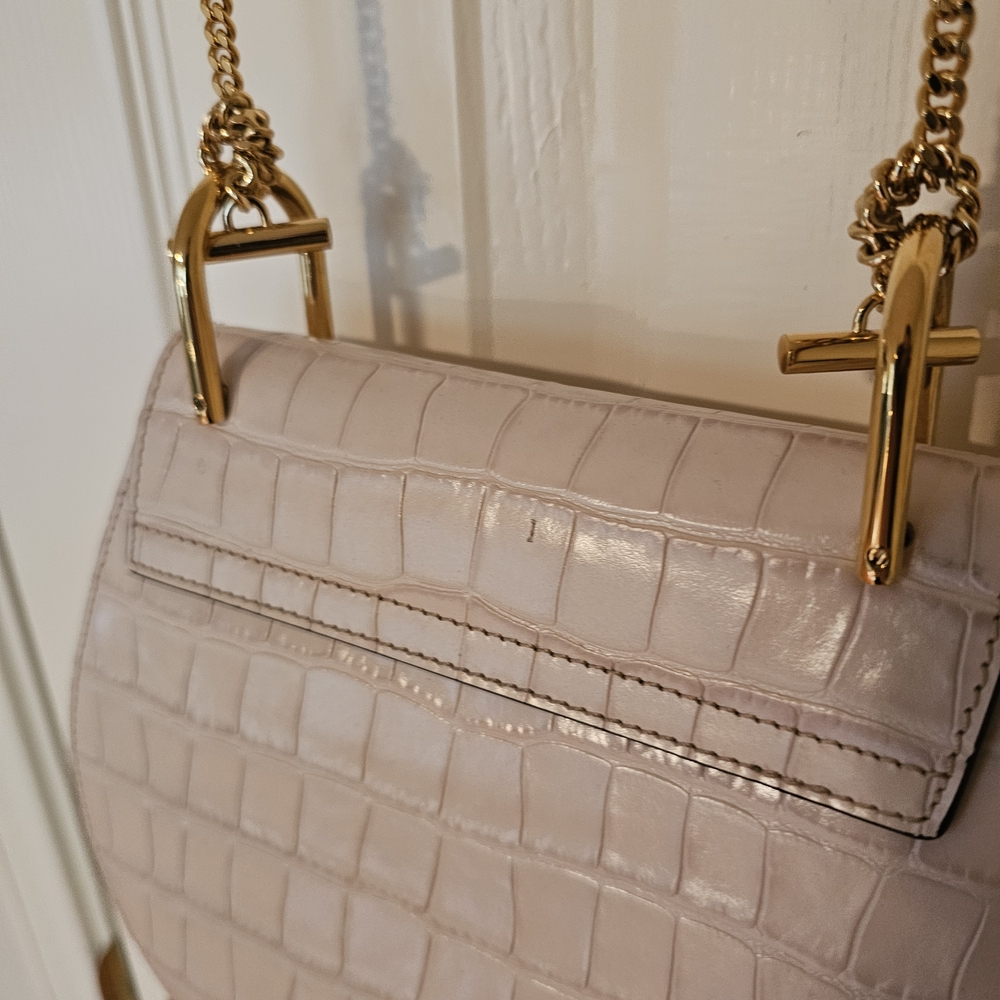 Authentic Chloe Drew Mini Crossbody Bag - Crocodile Embossed Leather - Picture 3 of 7